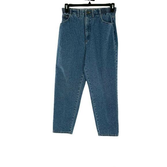 Vintage LEE Denim Jeans Womens Size 12P Tapered Leg High Rise Stonewash Blue - Picture 1 of 10